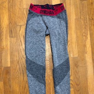 Faded grey/navy gymshark flex legging size small